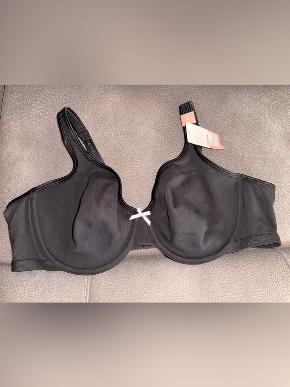 Cacique Black Underwire Full Coverage Bra with Bow